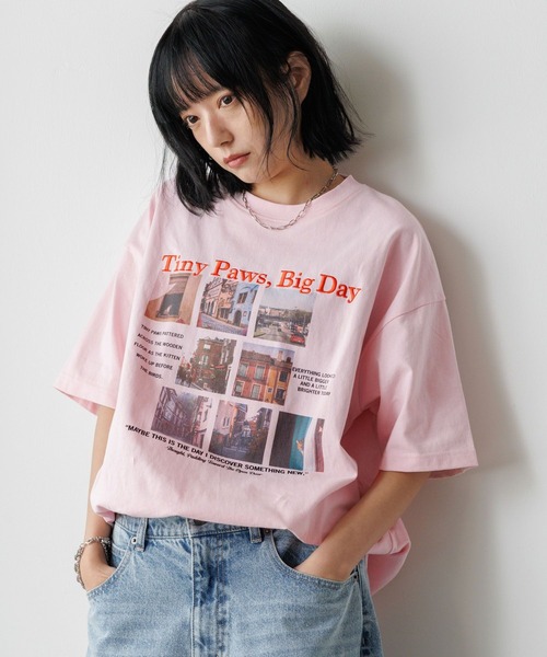 PBLIM(ページボーイリム)の「《UNISEX》ロストキャットT(Tシャツ/カットソー・レディース・ピンク/オフホワイト/ブラック・MEDIUM/LARGE)」の11枚目の写真
