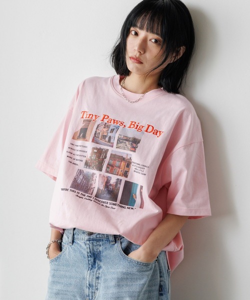 PBLIM(ページボーイリム)の「《UNISEX》ロストキャットT(Tシャツ/カットソー・レディース・ピンク/オフホワイト/ブラック・MEDIUM/LARGE)」の12枚目の写真