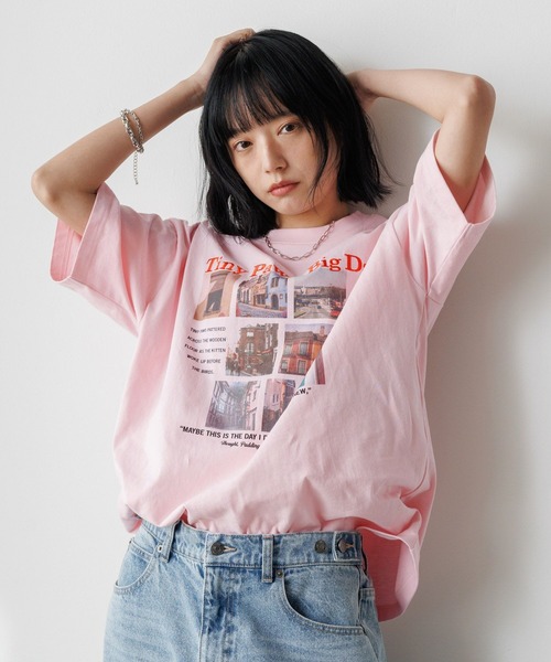 PBLIM(ページボーイリム)の「《UNISEX》ロストキャットT(Tシャツ/カットソー・レディース・ピンク/オフホワイト/ブラック・MEDIUM/LARGE)」の13枚目の写真