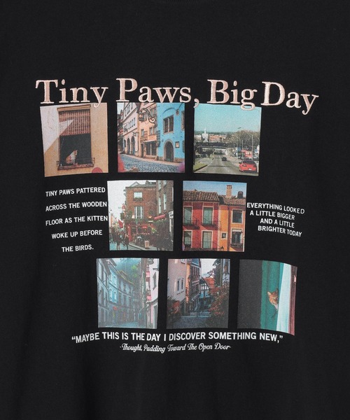 PBLIM(ページボーイリム)の「《UNISEX》ロストキャットT 猫 / フォトプリント / 刺繍 / 2サイズ 展開(Tシャツ/カットソー・レディース・ピンク/オフホワイト/ブラック・MEDIUM/LARGE)」の22枚目の写真