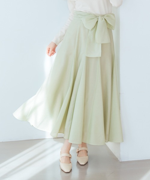 MISCH MASCH（ミッシュマッシュ）の「2026春夏新作 シアーボイルカラースカート（スカート・レディース・グリーン/オレンジ/アイボリー・M/S）」の14枚目の写真