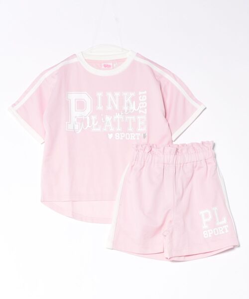 PINK-latte(ピンクラテ)の「PINK-latte SPORT/ピンクラテスポーツ パールプリントセットアップスーツ(セットアップ・キッズ・ブラック/ピンク・140cm/130cm/160cm/150cm)」の5枚目の写真