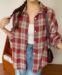 チェック柄シャツ