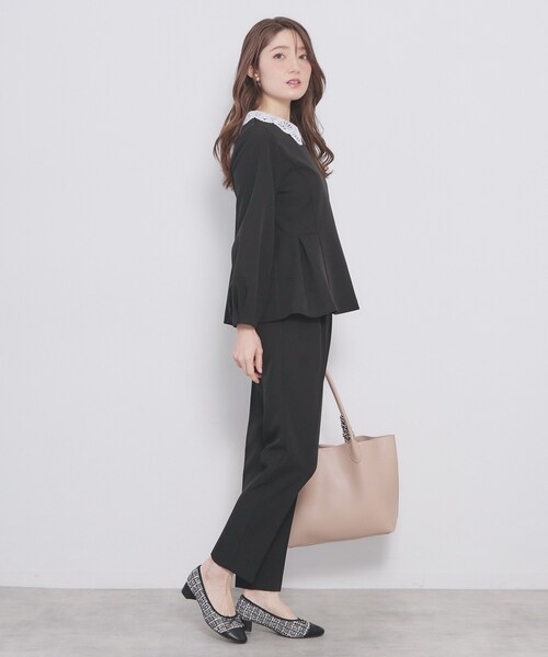 index（インデックス）の「レース衿ペプラムブラウス【洗濯機OK/ストレッチ】（シャツ/ブラウス・レディース・ブラック/ナチュラル・36/42/40/38）」の22枚目の写真