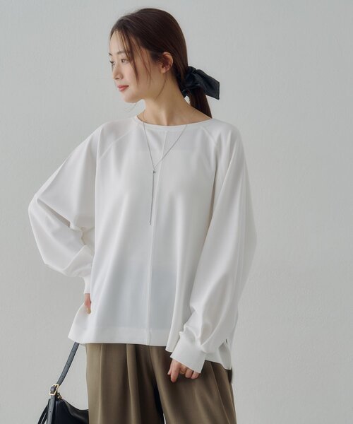 DISCOAT(ディスコート)の「【Noka】ジップ使いドルマンプルオーバー(Tシャツ/カットソー・レディース・オフホワイト/ブラック・FREE)」の14枚目の写真