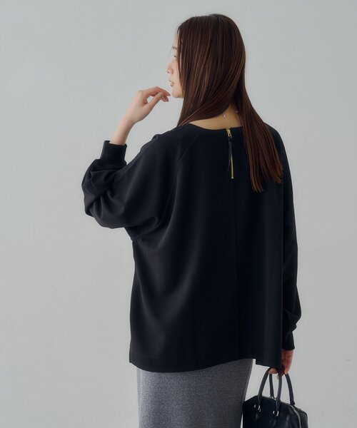 DISCOAT(ディスコート)の「【Noka】ジップ使いドルマンプルオーバー(Tシャツ/カットソー・レディース・オフホワイト/ブラック・FREE)」の3枚目の写真