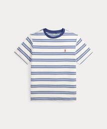 ストライプド コットン ジャージー Tシャツ