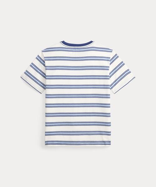 POLO RALPH LAUREN CHILDRENSWEAR（ポロ ラルフ ローレン チルドレンズウェア）の「ストライプド コットン ジャージー Tシャツ（Tシャツ/カットソー・キッズ・ホワイト・XL/L/M/S）」の4枚目の写真