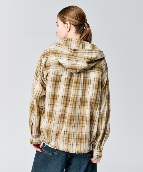 WETTEMPT(ウィテンプト)の「OMBRE CHECK SHIRT HOODIE / オンブレチェックシャツフーディ(シャツ/ブラウス・メンズ・ブラック/ベージュ・SMALL/MEDIUM/LARGE)」の21枚目の写真