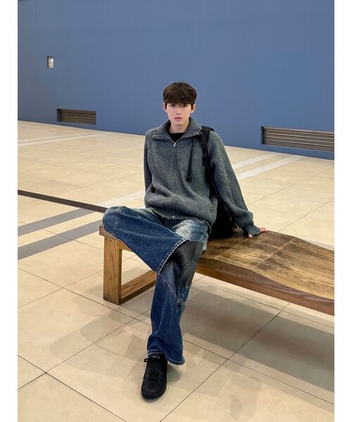 IDWS(アイドンワナセル)の「Swift Symbol High Neck Knit Zip Up Gray(カーディガン/ボレロ・レディース・その他・0)」の15枚目の写真