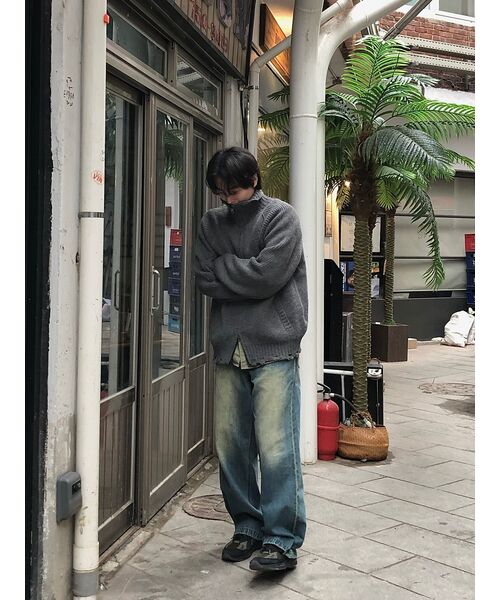 IDWS(アイドンワナセル)の「Swift Symbol High Neck Knit Zip Up Gray(カーディガン/ボレロ・レディース・その他・0)」の6枚目の写真