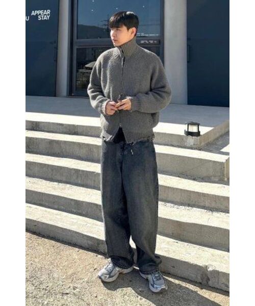 IDWS(アイドンワナセル)の「Swift Symbol High Neck Knit Zip Up Gray(カーディガン/ボレロ・レディース・その他・0)」の2枚目の写真