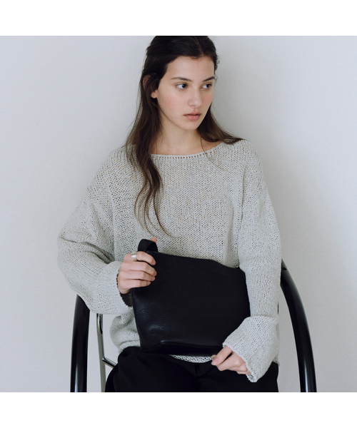 URAGO（ユラーゴ）の「Basey linen boatneck knit（ニット/セーター・レディース・ミント/オートミール/クリーム・FREE）」の3枚目の写真