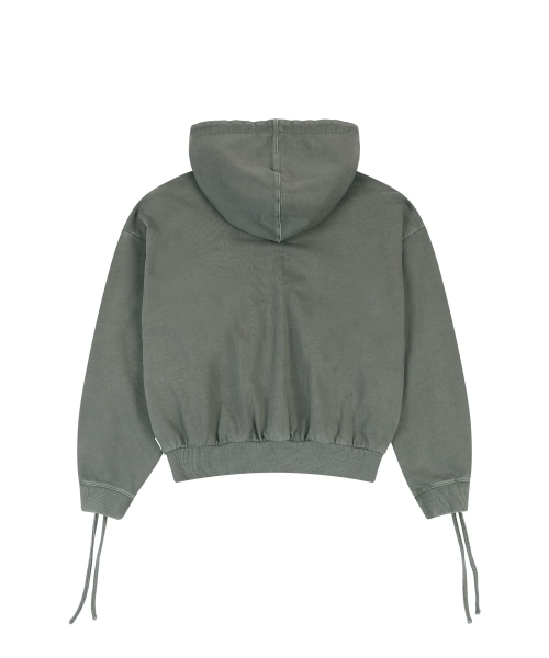 ORDINARY HOLIDAY（オーディナリー ホリデー）の「PIGMENT SHIRRING HOODIE [KHAKI]（パーカー・レディース・その他・FREE）」の3枚目の写真