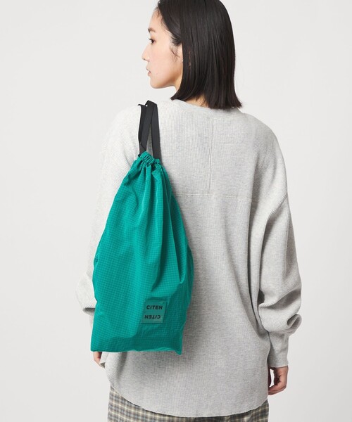 CITEN（シテン）の「＜CITEN＞パッカブルナップサック（バックパック/リュック・レディース・ブラック/ライトブルー/ケリーグリーン・FREE）」の3枚目の写真
