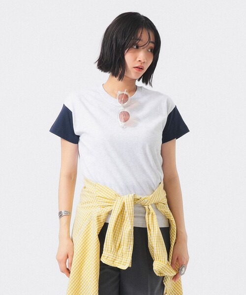 SCREEN STARS(スクリーンスターズ)の「【8/6再値下げ】【別注】SCREEN STARS / 2トーン フレンチスリーブ(Tシャツ/カットソー・レディース・バイオレット/グレー/ホワイト系その他7・ONE SIZE)」の2枚目の写真