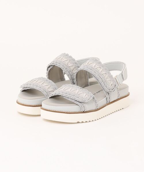 tsumori chisato WALK(ツモリチサトウォーク)の「ステッチストラッププラットフォームサンダル(サンダル・レディース・グレー/ブラック・L(24.5cm)/M(23.5cm)/S(22.5cm))」の2枚目の写真