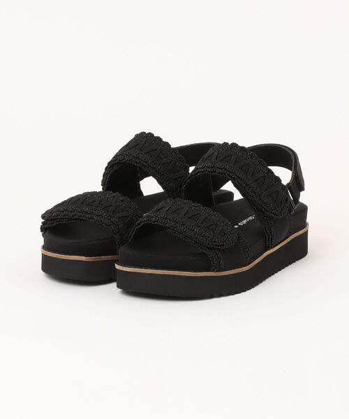 tsumori chisato WALK(ツモリチサトウォーク)の「ステッチストラッププラットフォームサンダル(サンダル・レディース・グレー/ブラック・L(24.5cm)/M(23.5cm)/S(22.5cm))」の1枚目の写真
