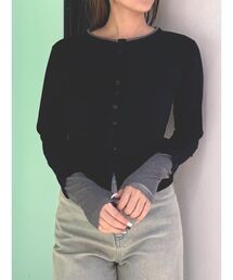 MURUA | ウェーブバイカラーカーデトップス(カーディガン/ボレロ)