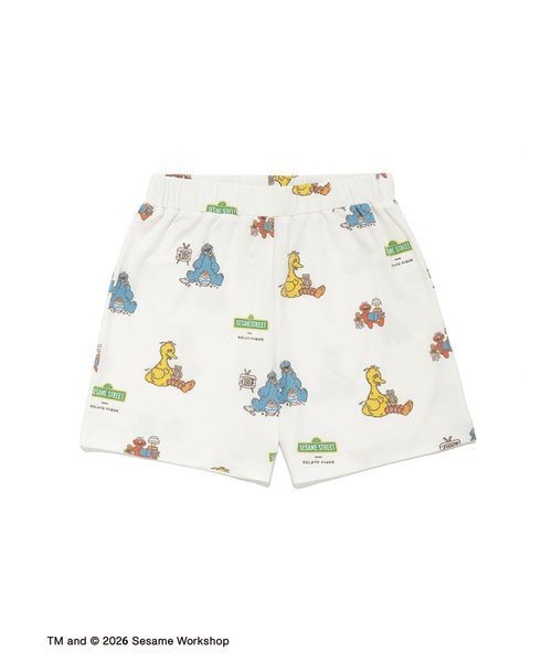 gelato pique（ジェラートピケ）の「【SESAME STREET】【KIDS】総柄ショートパンツ（ルームウェア/パジャマ・キッズ・オフホワイト・90/100/110/120）」の8枚目の写真
