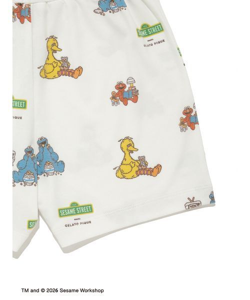 gelato pique（ジェラートピケ）の「【SESAME STREET】【KIDS】総柄ショートパンツ（ルームウェア/パジャマ・キッズ・オフホワイト・90/100/110/120）」の11枚目の写真