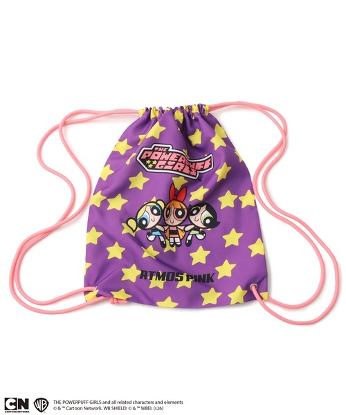 atmos pink（アトモスピンク）の「The Powerpuff Girls x atmos pink Knapsack / ザ パワーパフ ガールズ x アトモス ピンク ナップサック【SP】（バックパック/リュック・レディース・パープル・FREE）」の2枚目の写真