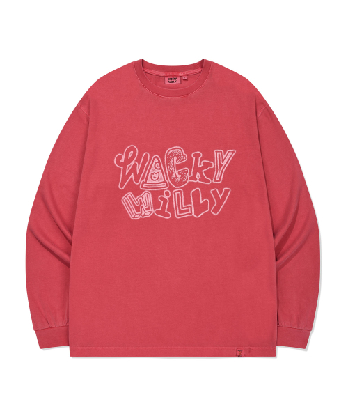 Wacky WiLLy(ワッキーウィリー)の「ピグメントウォッシングロングスリーブピンク(Tシャツ/カットソー・レディース・その他・SMALL/MEDIUM/LARGE/X-LARGE)」の2枚目の写真