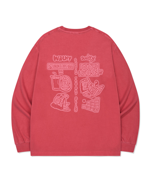 Wacky WiLLy(ワッキーウィリー)の「ピグメントウォッシングロングスリーブピンク(Tシャツ/カットソー・レディース・その他・SMALL/MEDIUM/LARGE/X-LARGE)」の3枚目の写真