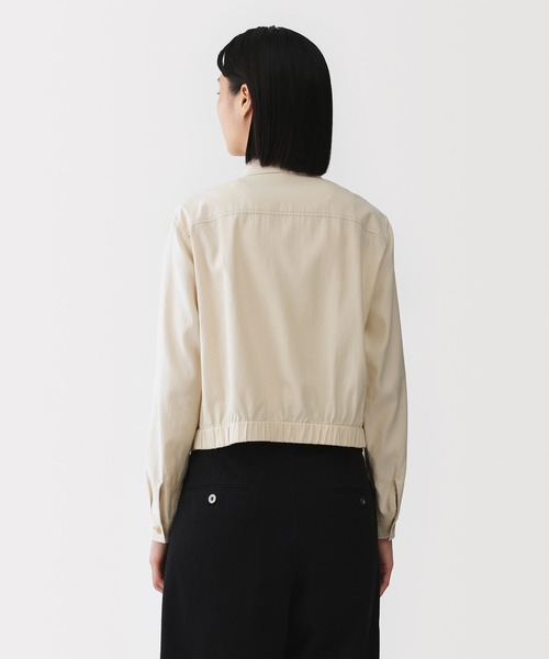 MUJI Labo（ムジラボ）の「〔MUJI Labo〕婦人 レーヨンコットン 襟付きショートブルゾン（ブルゾン・レディース・アイボリー/ブラック・L/M/XL/S）」の6枚目の写真