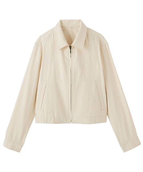 MUJI Labo（ムジラボ）の「〔MUJI Labo〕婦人 レーヨンコットン 襟付きショートブルゾン（ブルゾン・レディース・アイボリー/ブラック・L/M/XL/S）」の10枚目の写真