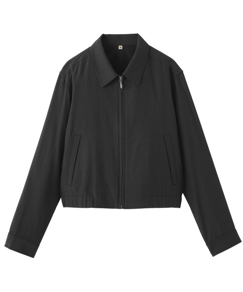 MUJI Labo（ムジラボ）の「〔MUJI Labo〕婦人 レーヨンコットン 襟付きショートブルゾン（ブルゾン・レディース・アイボリー/ブラック・L/M/XL/S）」の14枚目の写真