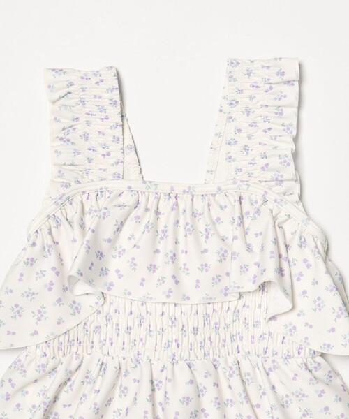 green label relaxing(グリーンレーベルリラクシング)の「コバナガラ スイム ワンピース / 水着 / キッズ 100cm-130cm(水着・キッズ・オフホワイト/ライラック/ライトブルー・130cm/120cm/110cm/100cm)」の8枚目の写真