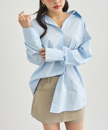 カフスデザイン ロングシャツ