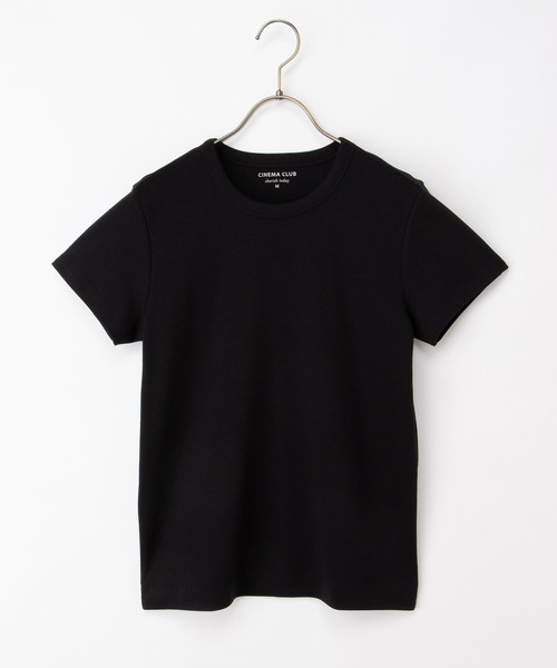 Honeys(ハニーズ)の「【ハニさら・接触冷感・UVカット】半袖コンパクトTシャツ(Tシャツ/カットソー・レディース・ブラック/オフホワイト/ダークベージュ/スミクロ/レッド・S/M/LL/L)」の19枚目の写真