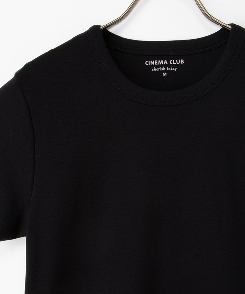 Honeys(ハニーズ)の「【ハニさら・接触冷感・UVカット】半袖コンパクトTシャツ(Tシャツ/カットソー・レディース・ブラック/オフホワイト/ダークベージュ/スミクロ/レッド・S/M/LL/L)」の20枚目の写真