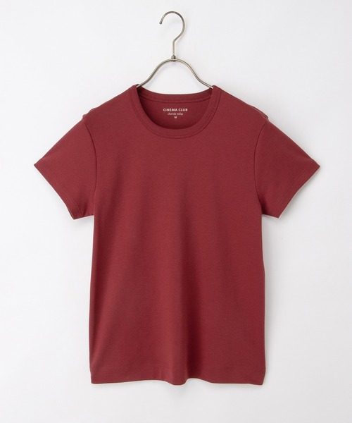 Honeys(ハニーズ)の「【ハニさら・接触冷感・UVカット】半袖コンパクトTシャツ(Tシャツ/カットソー・レディース・ブラック/オフホワイト/ダークベージュ/スミクロ/レッド・S/M/LL/L)」の21枚目の写真