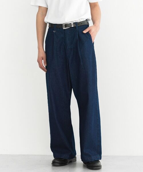 CRAFT STANDARD BOUTIQUE（クラフトスタンダードブティック）の「デニムワイドパンツ（その他パンツ・メンズ・ブラック/インディゴブルー・L/M）」の3枚目の写真