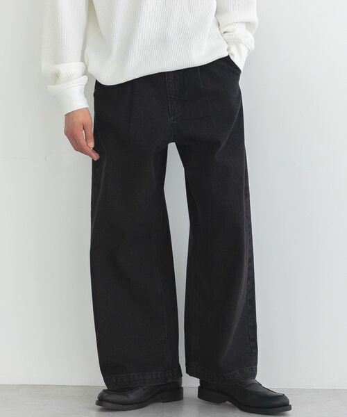 CRAFT STANDARD BOUTIQUE（クラフトスタンダードブティック）の「デニムワイドパンツ（その他パンツ・メンズ・ブラック/インディゴブルー・L/M）」の9枚目の写真