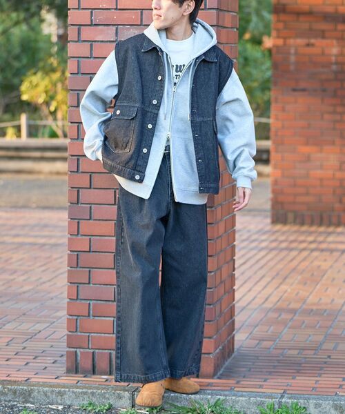 CRAFT STANDARD BOUTIQUE（クラフトスタンダードブティック）の「デニムワイドパンツ（その他パンツ・メンズ・ブラック/インディゴブルー・L/M）」の15枚目の写真