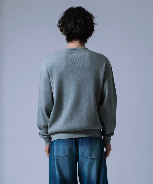 improves(インプローブス)の「【Unisex】ワッフル ヘンリーネック ロンT(Tシャツ/カットソー・メンズ・ブラック/ライトグレー/ブラック系・FREE/LARGE/MEDIUM)」の6枚目の写真