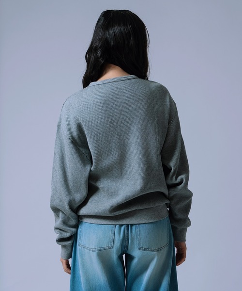 improves(インプローブス)の「【Unisex】ワッフル ヘンリーネック ロンT(Tシャツ/カットソー・メンズ・ブラック/ライトグレー/ブラック系・FREE/LARGE/MEDIUM)」の9枚目の写真