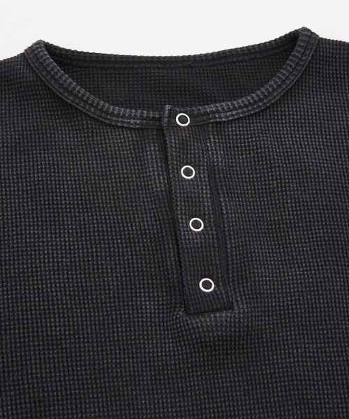 improves(インプローブス)の「【Unisex】ワッフル ヘンリーネック ロンT(Tシャツ/カットソー・メンズ・ブラック/ライトグレー/ブラック系・FREE/LARGE/MEDIUM)」の11枚目の写真
