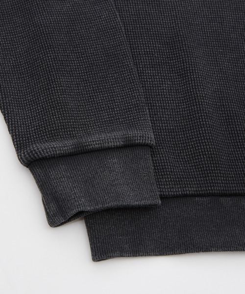 improves(インプローブス)の「【Unisex】ワッフル ヘンリーネック ロンT(Tシャツ/カットソー・メンズ・ブラック/ライトグレー/ブラック系・FREE/LARGE/MEDIUM)」の13枚目の写真