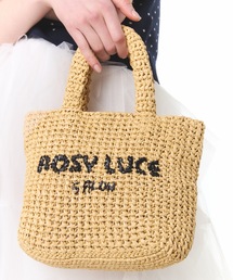 Rosy luce（ロージールーチェ）の「Rosy Salon Mini Basket Bag （ロゴミニバスケットバッグ）（かごバッグ）」