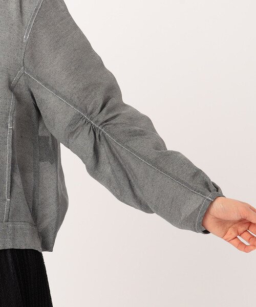 Gabardine K.T（ギャバジンケーティー）の「〔 +サイズ 〕 紙ビエラ ライダース風のブルゾン（ブルゾン・レディース・ホワイト・15号）」の19枚目の写真