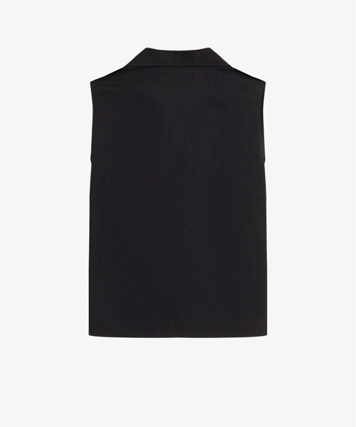 FRED PERRY(フレッドペリー)の「Sheer Stripe Sleeveless Shirt/シアーストライプノースリーブシャツ(シャツ/ブラウス・レディース・ブラック・10/8)」の8枚目の写真