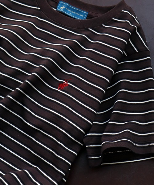 BEVERLY HILLS POLO CLUB（ビバリーヒルズポロクラブ）の「【Bevery Hills Polo Club/ビバリーヒルズポロクラブ】ワンポイント刺繍 コンパクトTシャツ（Tシャツ/カットソー・レディース・アイボリー/ブラウン/オレンジ/スミクロ/ネイビー/ホワイト・M）」の14枚目の写真