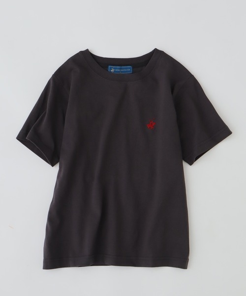 BEVERLY HILLS POLO CLUB（ビバリーヒルズポロクラブ）の「【Bevery Hills Polo Club/ビバリーヒルズポロクラブ】ワンポイント刺繍 コンパクトTシャツ（Tシャツ/カットソー・レディース・アイボリー/ブラウン/オレンジ/スミクロ/ネイビー/ホワイト・M）」の12枚目の写真