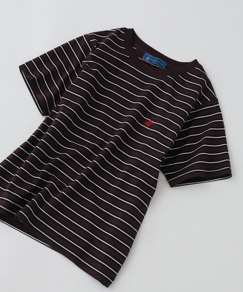 BEVERLY HILLS POLO CLUB（ビバリーヒルズポロクラブ）の「【Bevery Hills Polo Club/ビバリーヒルズポロクラブ】ワンポイント刺繍 コンパクトTシャツ（Tシャツ/カットソー・レディース・アイボリー/ブラウン/オレンジ/スミクロ/ネイビー/ホワイト・M）」の15枚目の写真