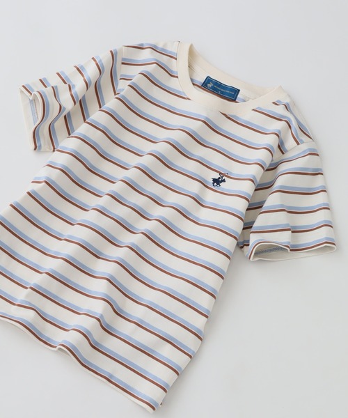 BEVERLY HILLS POLO CLUB（ビバリーヒルズポロクラブ）の「【Bevery Hills Polo Club/ビバリーヒルズポロクラブ】ワンポイント刺繍 コンパクトTシャツ（Tシャツ/カットソー・レディース・アイボリー/ブラウン/オレンジ/スミクロ/ネイビー/ホワイト・M）」の19枚目の写真